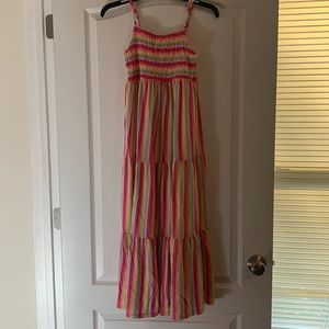 Girls stripped long dress.